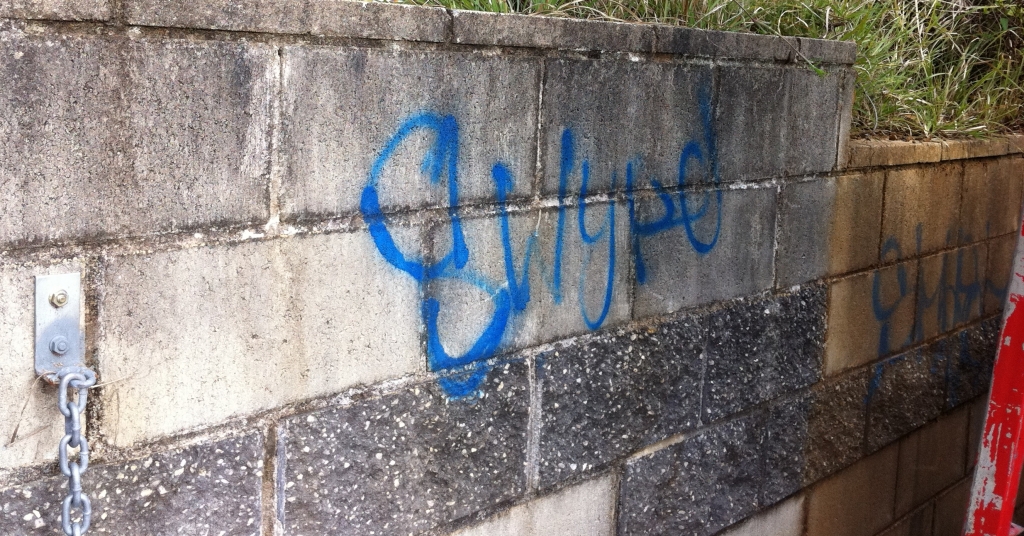 Graffiti Removal Before